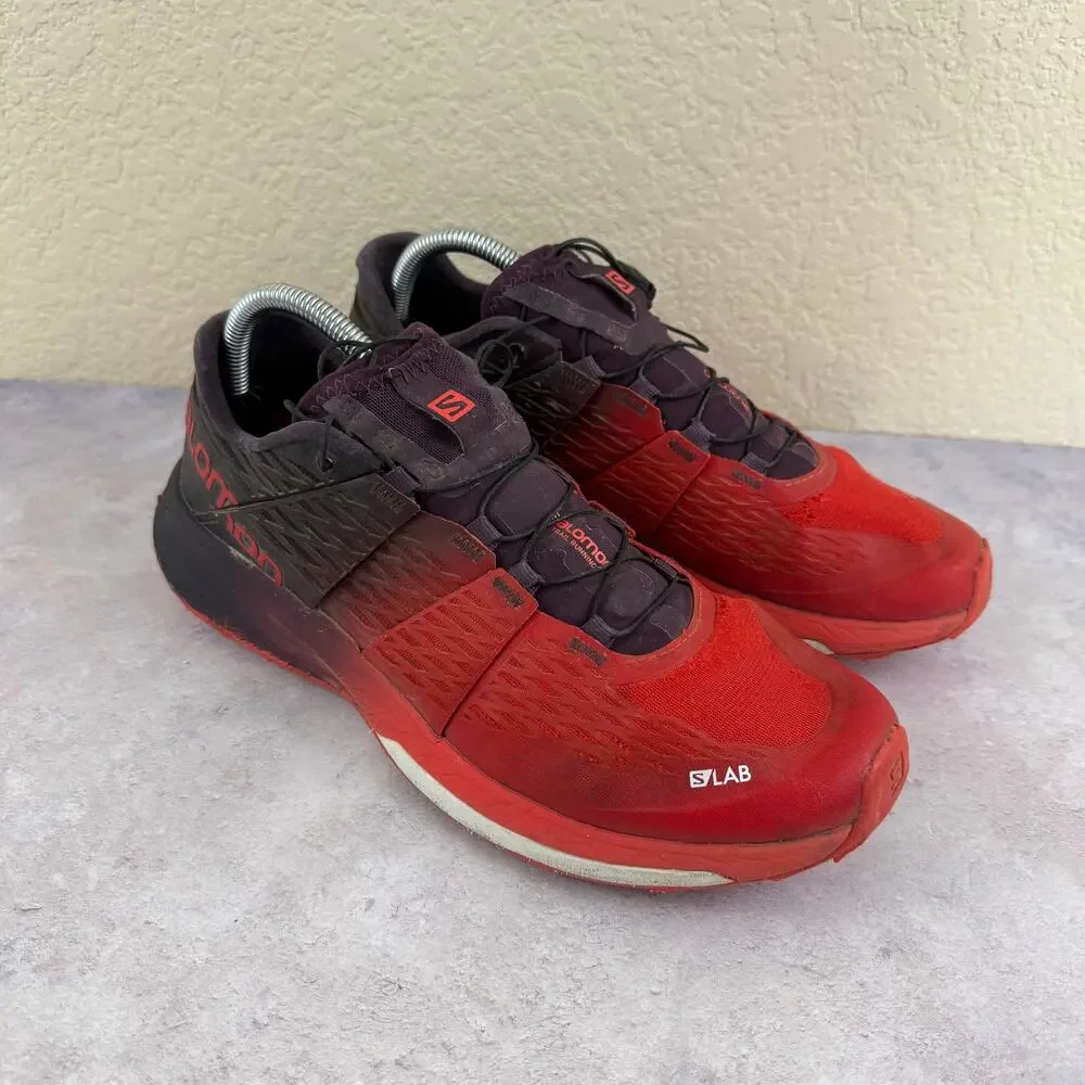 Salomon S/Lab Ultra Men's Size 9.5 Trail Running Shoes Red Sneakers 402139